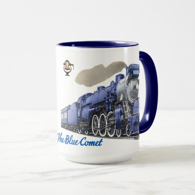 The Blue Comet Steam Locomotive Mug (Front Right)