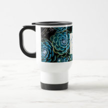 The Blue Couch Travel Mug - Succulents