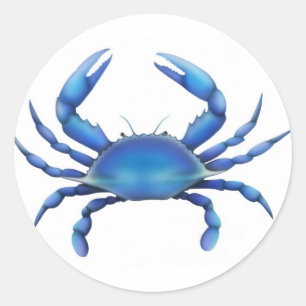 The Blue Crab Classic Round Sticker