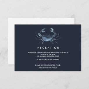 The Blue Crab   Wedding Reception Enclosure Invitation