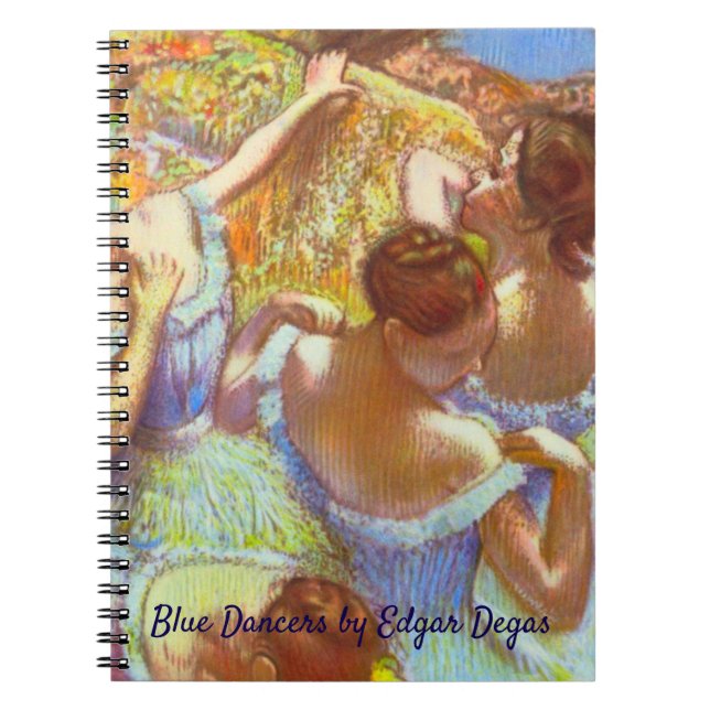 The Blue Dancers by Edgar Degas Notebook (Front)