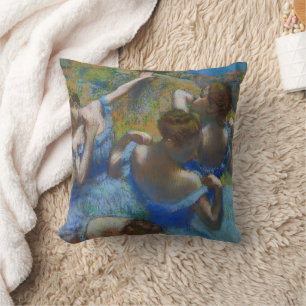 The Blue Dancers, Degas Art  Throw Pillow