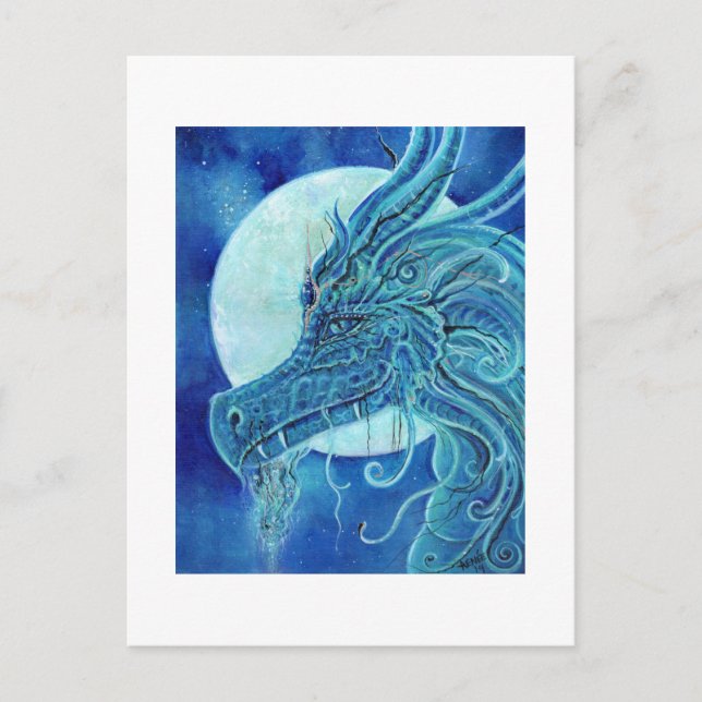The Blue Dragon fantasy by Renee Lavoie Postcard (Front)