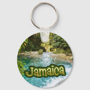 The Blue Hole Secret Falls Jamaica Keychain