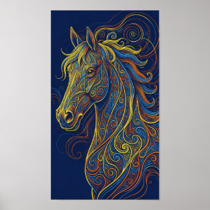 The blue horse poster