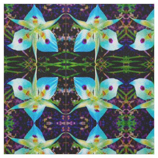 The Blue Lily Dancers Fabric (Swatch)