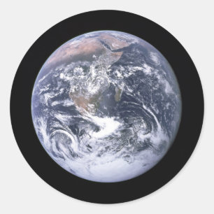 "The Blue Marble" Earth seem from Apollo 17 Classic Round Sticker