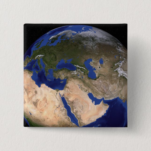 The Blue Marble Next Generation Earth 2 Inch Square Button (Front)