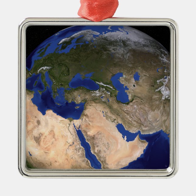 The Blue Marble Next Generation Earth 2 Metal Ornament (Front)