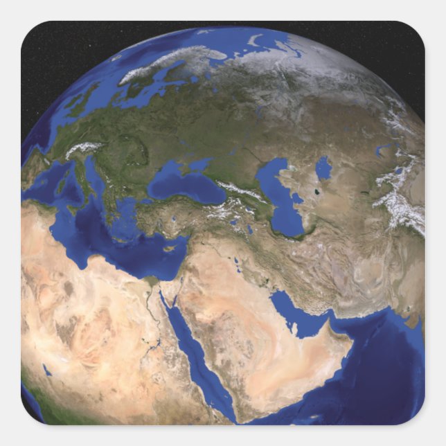 The Blue Marble Next Generation Earth 2 Square Sticker (Front)