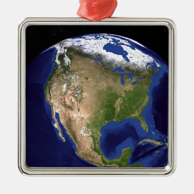 The Blue Marble Next Generation Earth 4 Metal Ornament (Front)