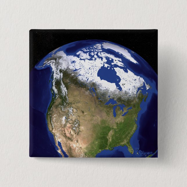 The Blue Marble Next Generation Earth 5 2 Inch Square Button (Front)