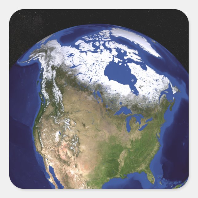 The Blue Marble Next Generation Earth 5 Square Sticker (Front)