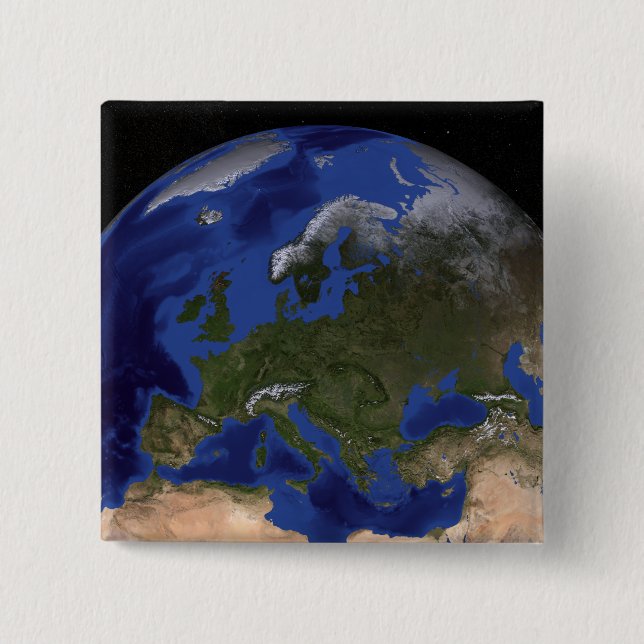 The Blue Marble Next Generation Earth 6 2 Inch Square Button (Front)