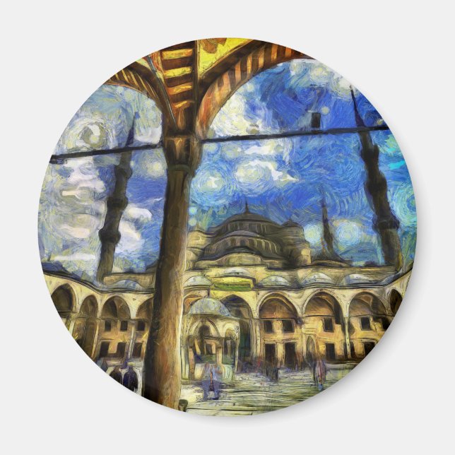 The Blue Mosque Istanbul Art Magnet (Front)