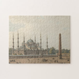 The Blue Mosque of Sultan Ahmed, Istanbul, Turkey Jigsaw Puzzle