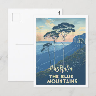 The Blue Mountains Australia Vintage Travel Place Postcard