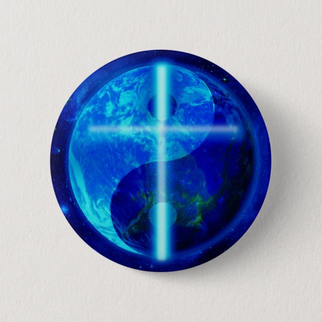 The Blue Planet 2 Inch Round Button (Front)
