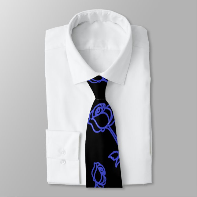 The Blue Rose  Tie (Tied)