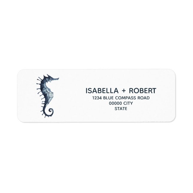 The Blue Seahorse | Nautical Maritime Wedding (Front)