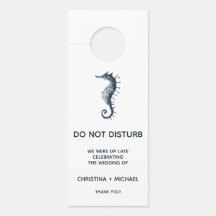 The Blue Seahorse    Wedding Guest Door Hanger