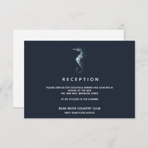 The Blue Seahorse   Wedding Reception Enclosure Invitation