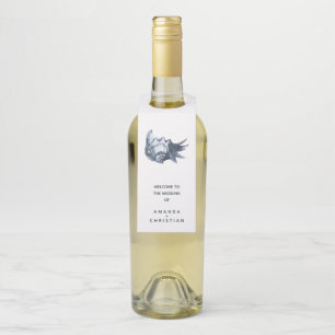 The Blue Seashell WEDDING WELCOME GUEST Bottle Tag