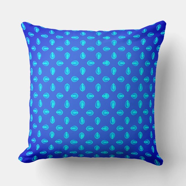 The Blue Seeds Throw Pillow (Front)