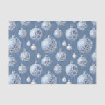 The Blue & Silver Christmas Bulb Series Design 15 Tissue Paper<br><div class="desc">The Blue and Silver Christmas Bulb Series Design  ~ perfect for decoupage or to adorn a gift.

See The Tissue Paper Store for more Tissue Papers in many colours
https://www.zazzle.com/store/tissue_paper_store/products</div>