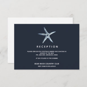 The Blue Starfish   Wedding Reception Enclosure Invitation