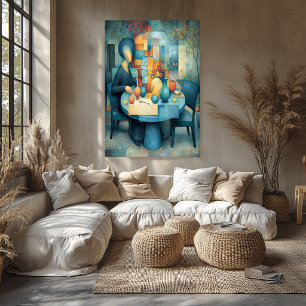 The Blue Table Reinterpretation Masterpiece Poster