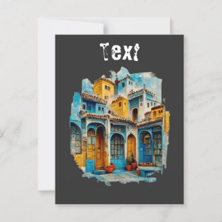 The Blue Tapestry: Chefchaouen's Classic Elegance Postcard