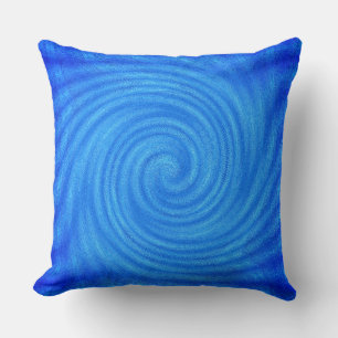The Blue Twist Effects in the Centre  Throw Pillow
