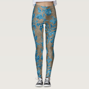The Blue Velvet  Series Design 3 Leggings