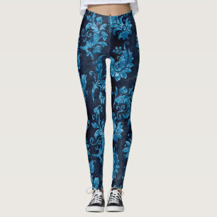 The Blue Velvet  Series Design 4 Leggings