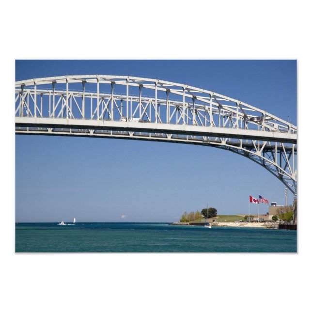 The Blue Water Bridge is a twin-span bridge 2 Photo Print (Front)