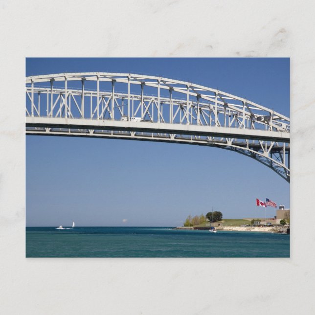 The Blue Water Bridge is a twin-span bridge 2 Postcard (Front)