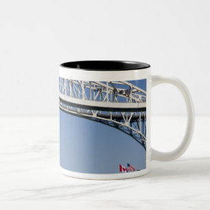 The Blue Water Bridge is a twin-span bridge 2 Two-Tone Coffee Mug