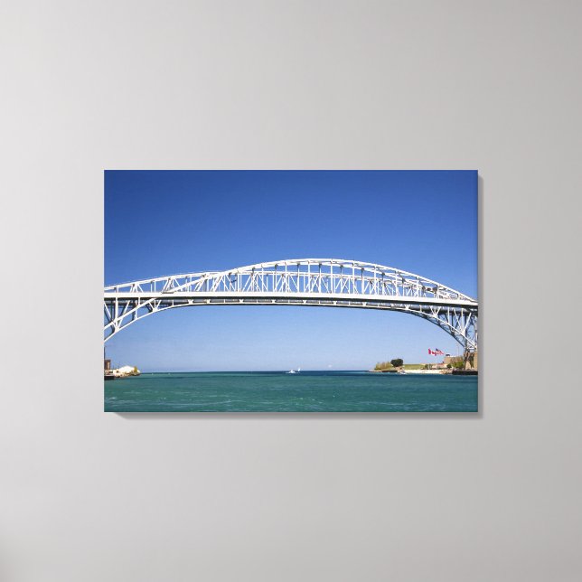 The Blue Water Bridge is a twin-span bridge Canvas Print (Front)