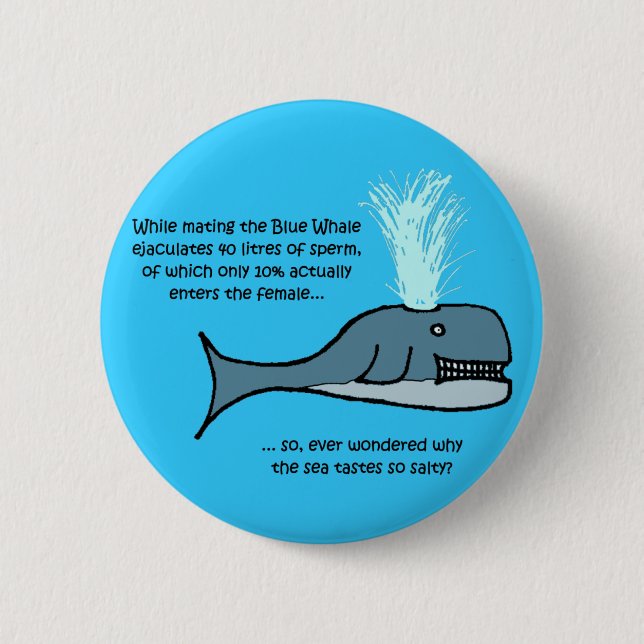 The Blue Whale... 2 Inch Round Button (Front)