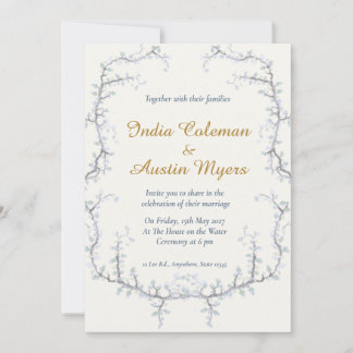 The Bluebell: Dusty Blue Wedding Invitation