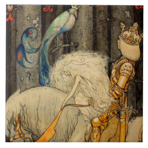 “The Bluebird” by John Bauer Tile
