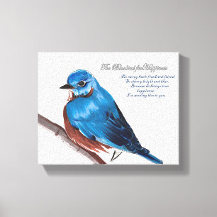 The Bluebird For Happiness Canvas Print