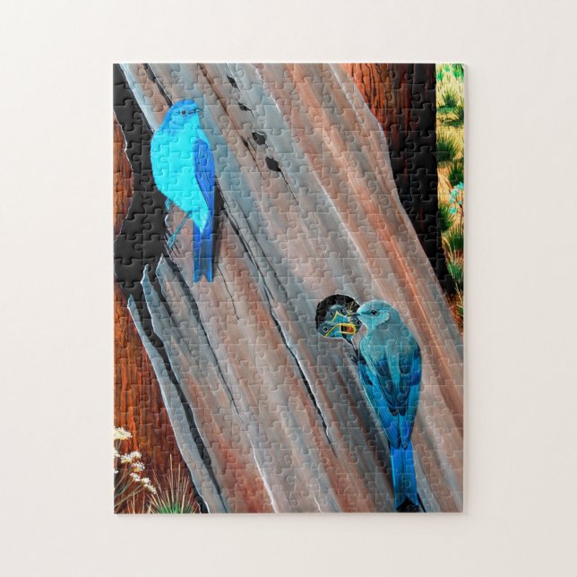 The Bluebird Nest Jigsaw Puzzle (Vertical)