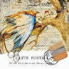  The Bluebird Queen French Decoupage