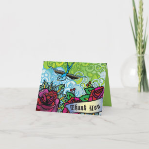 THE BLUEBIRD STAR OF DAVID Bat Mitzvah Thank you Card