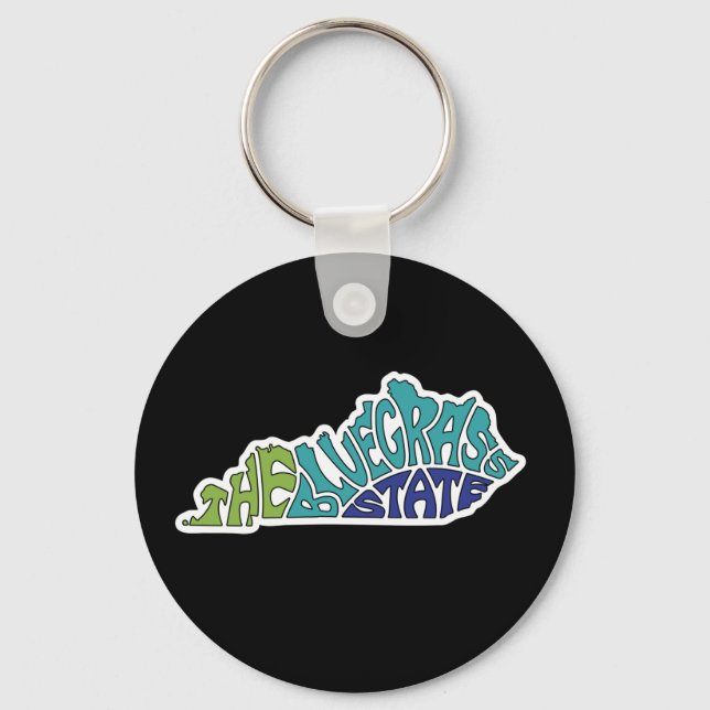The Bluegrass State - Kentucky Keychain (Front)