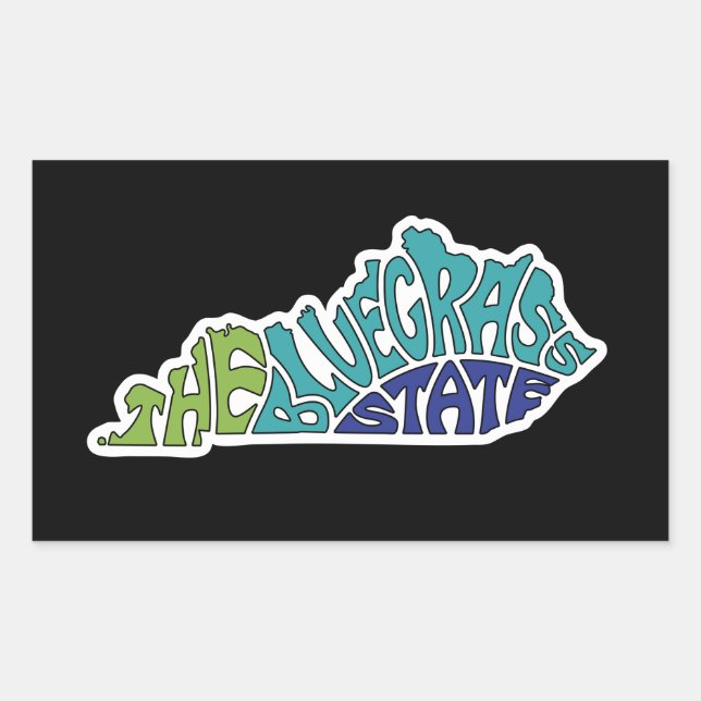 The Bluegrass State - Kentucky Sticker (Front)