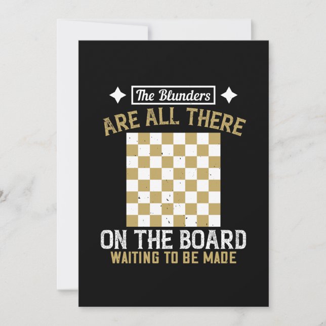 The Blunders Are All There On The Board Save The Date (Front)
