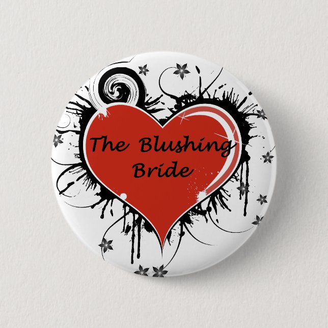 The Blushing Bride 2 Inch Round Button (Front)